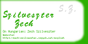 szilveszter zech business card